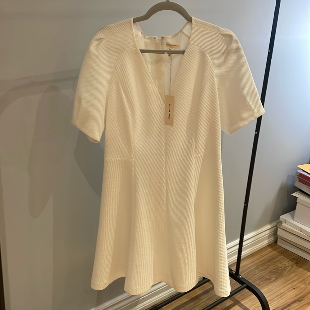 NWT Rebecca Taylor White Waffle Dress - Size 12